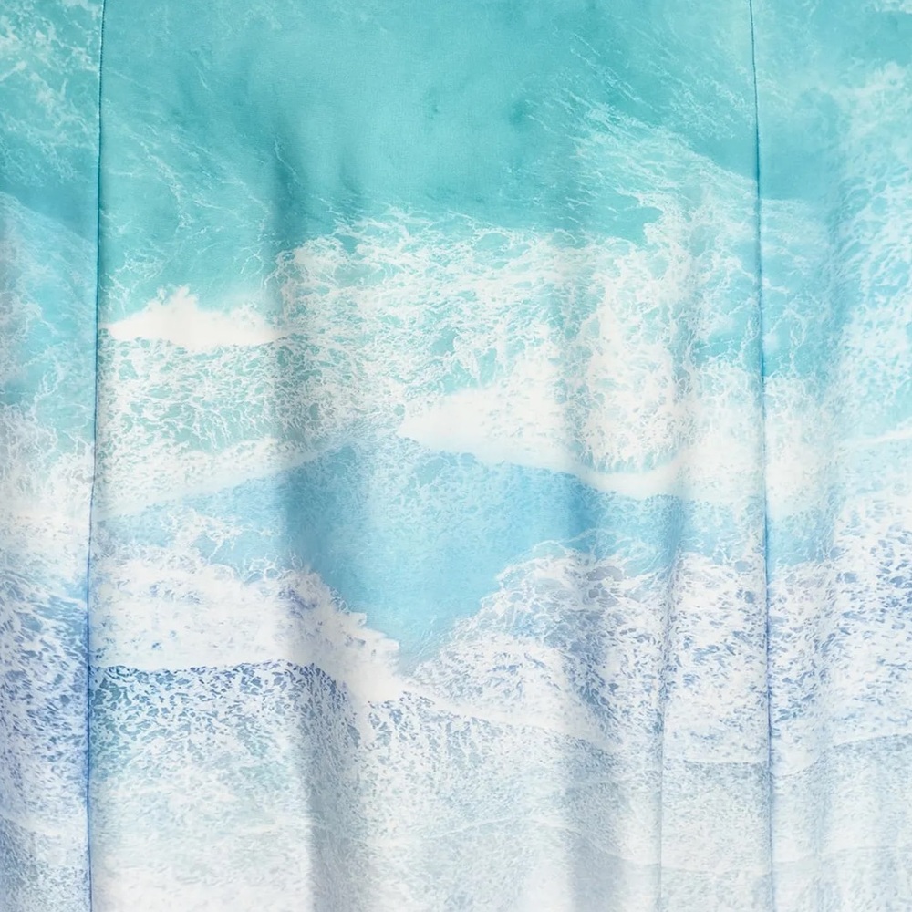 🌊OCEAN WAVES 3/4 SLEEVE SPLIT MAXI DRESS - LIMITED - Picture 3 of 9